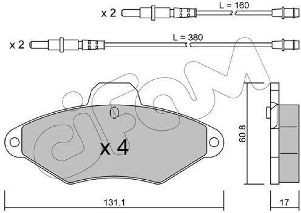 CIFAM Bremsbeläge Satz Vorne Bremsklötze für CITROËN Xantia Schrägheck (X1, X2) 822-144-0