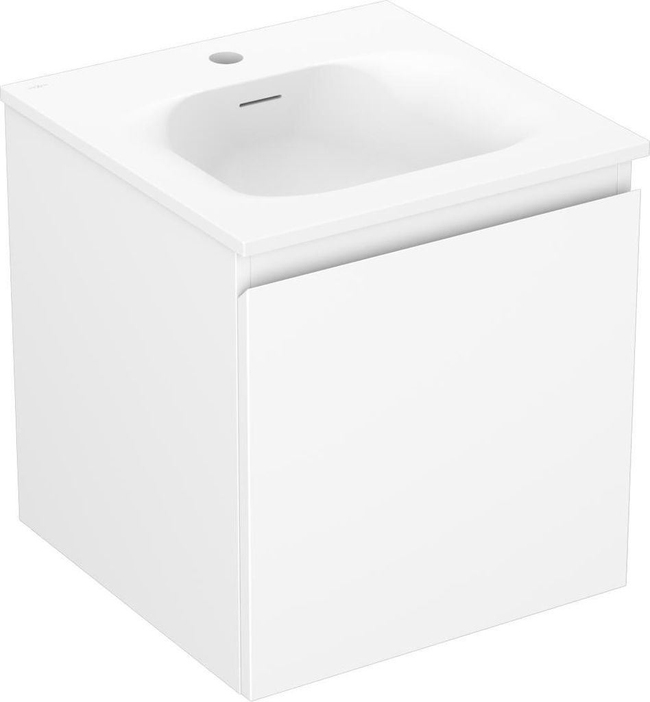Mexen Orio Badschrank 45 cm mit Waschbecken Vela, 1 Schublade, weiß matt - 91A10-04547-1-BF01-W23M01