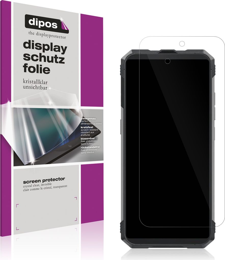 Schutzfolie für Cubot KingKong AX klar Displayschutzfolie Folie Display Schutz dipos
