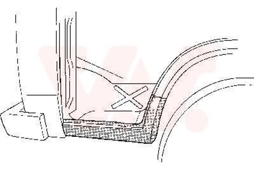 Bas de Caisse Einstiegblech VAN Wezel 5858101 en Acier pour Châssis