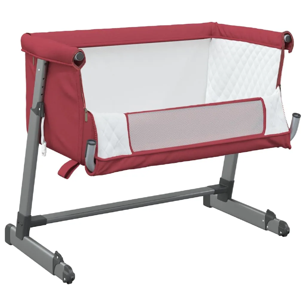Lit Bébé Sécurisé avec Matelas Confort - Solution Sommeil Lin Rouge Durable - 13