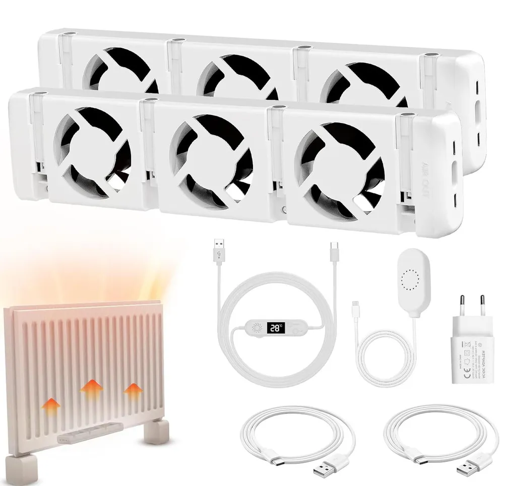 Ventilateur pour radiateur : augmentez la chaleur de vos pièces - 2 pcs