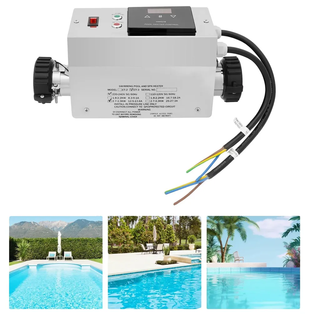 Chauffer l'eau du spa ou de la piscine : réchauffeur 3kW 220V fiable