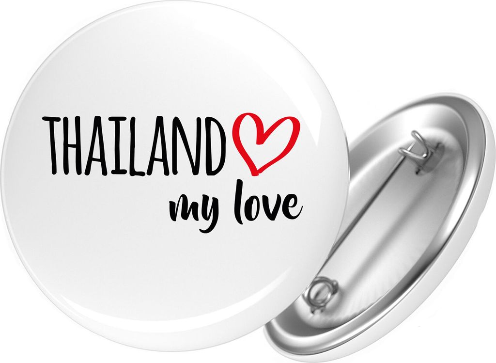 Huuraa Button Thailand my love 59mm rund mit Produktbild 