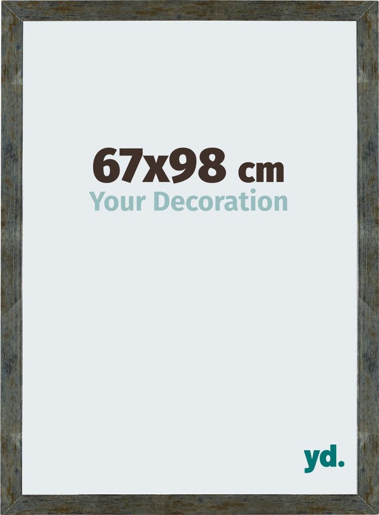 Puzzlerahmen 67x98 cm - Blau Gold Meliert - MDF - Mura
