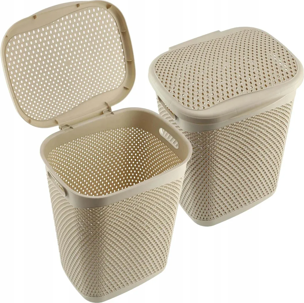 Cesto Portabiancheria Pieghevole Simple Houseware Con Coperchio Marrone~p118213030
