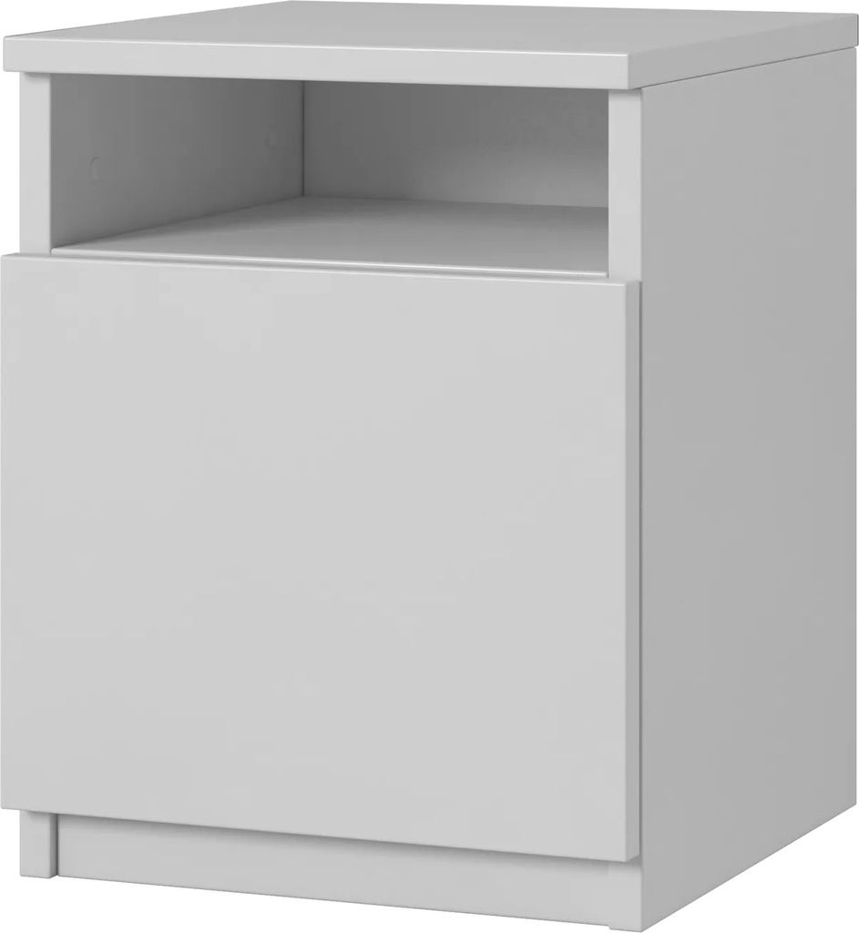 YUMEBLY Nachttisch | Nachtschrank | Beistelltisch | Kommode für Schlafzimmer, Wohnzimmer, Jugendzimmer | 30x40x30 cm | Weiß