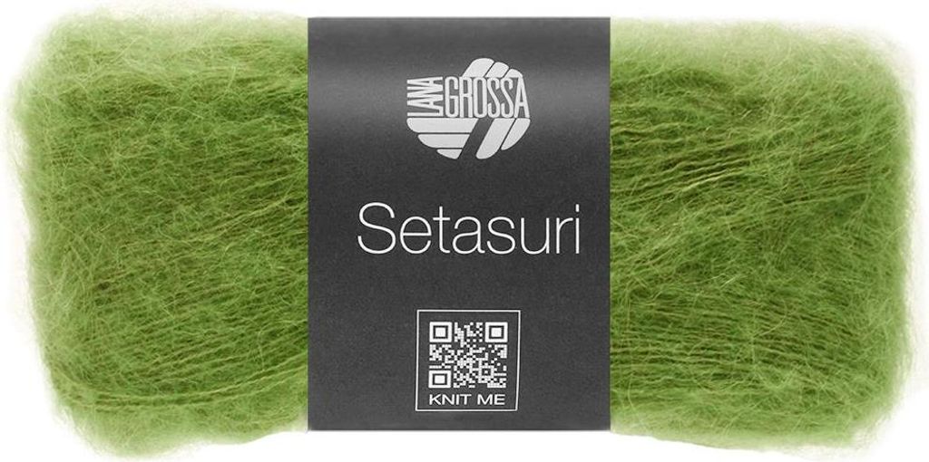 Lana Grossa SETASURI 25 g feines Lace-Garn aus Alpaka und Seide 212 m Farbe 072 - Apfelgrün