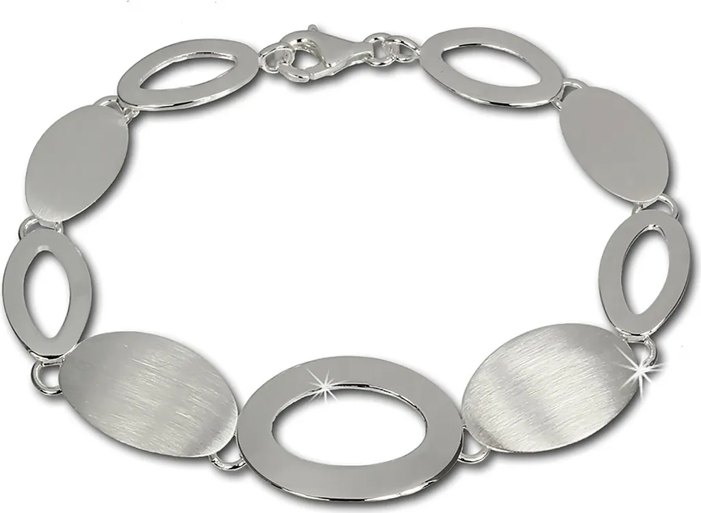 Bracelet Femme Argent Mat 19cm SilberDream Bijou Chic pour Soirée