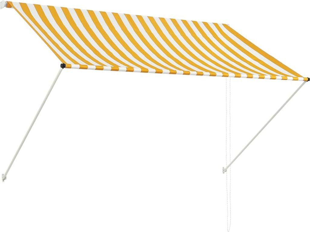 zatahovací markýza vidaXL 200×150 cm žlutá a bílá Obrázek produktu 