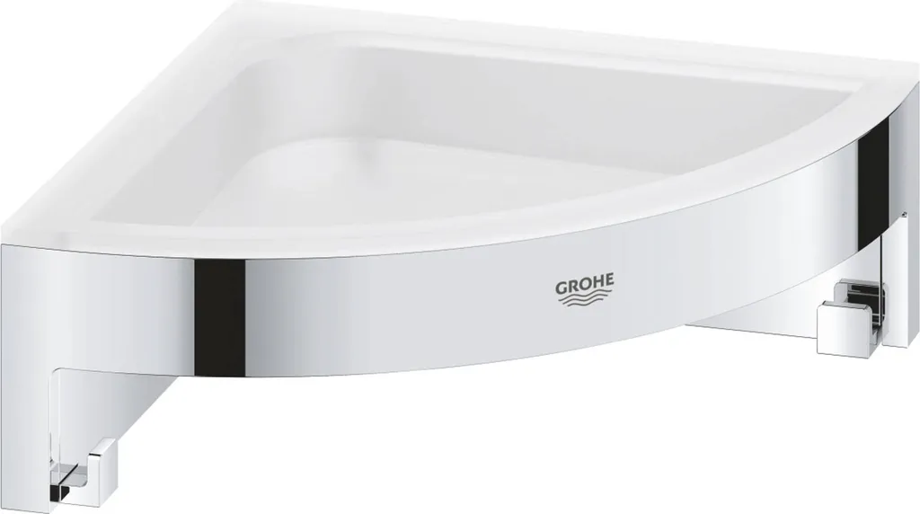 Accessoire de Rangement d'Angle Grohe Start Cube pour Salle de Bain Inox
