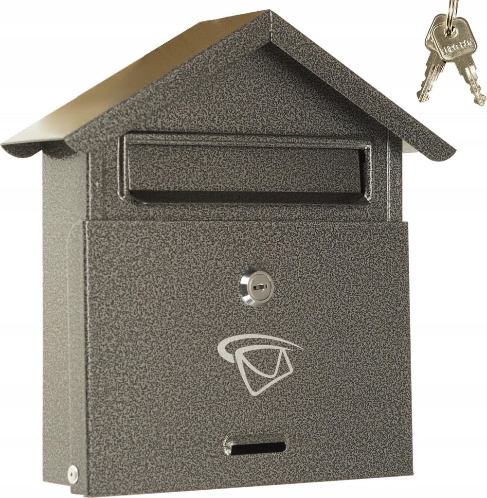 FEINZ | Briefkasten Domek B6 - Silber Antik - Wetterfest - Stilvolles Design - Robuste Qualität