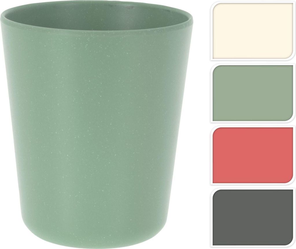 Melamin Becher ca. Ø 9 x 11 cm | Bruchfester Kunststoffbecher | 4-fach sortierte Farben | Leicht & robust für Camping & Alltag | 24er Pack