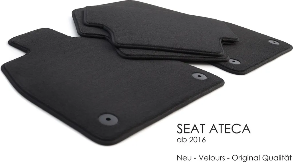 Tappetini Seat Ateca Velluto Nero: Qualità Originale e Fit Perfetto - 1