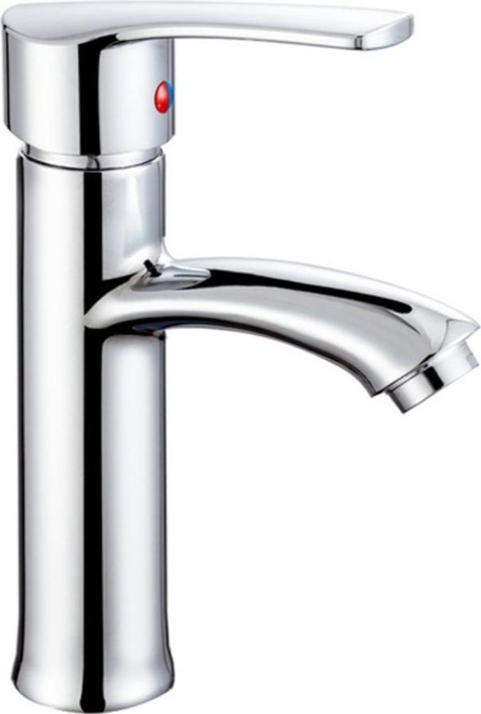 INF Waschtischarmatur Edelstahl & Messing - Mischbatterie für Badezimmer