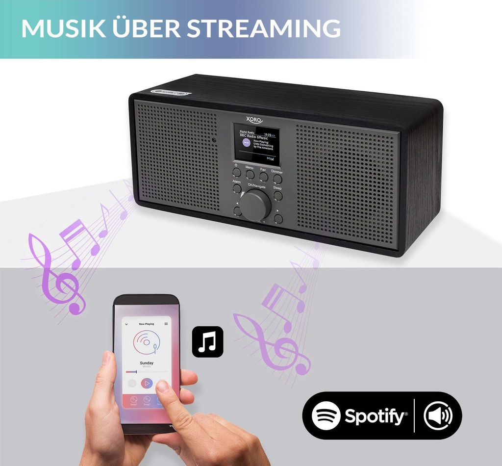 XORO DAB 700 IR - System audio - 2 x 10 Watt Zdjęcie produktu 8