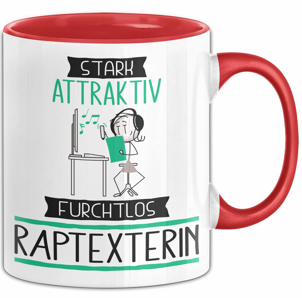 Raptexterin Tasse Geschenk Becher Stark Attraktiv Furchtlos Raptexterin Lustige Geschenkidee (Rot)