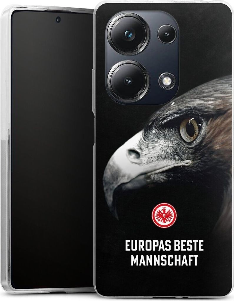 DeinDesign Handyhülle für Xiaomi Poco M6 Pro Silikon Hülle Case Smartphone Schutzhülle Europameisterschaft Eintracht Frankfurt Offizielles Lize...