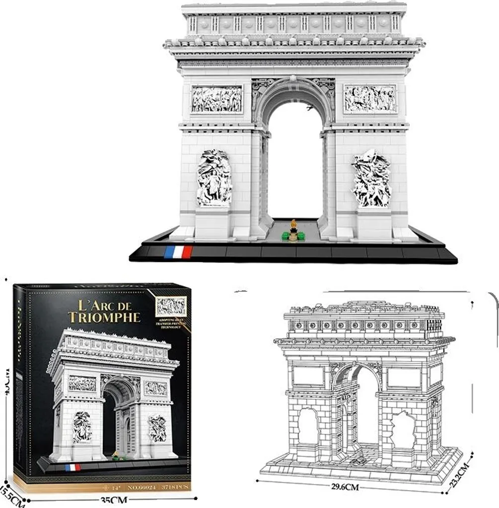 Kit DIY Arc de Triomphe avec boîte de rangement : Jeu de construction 3D