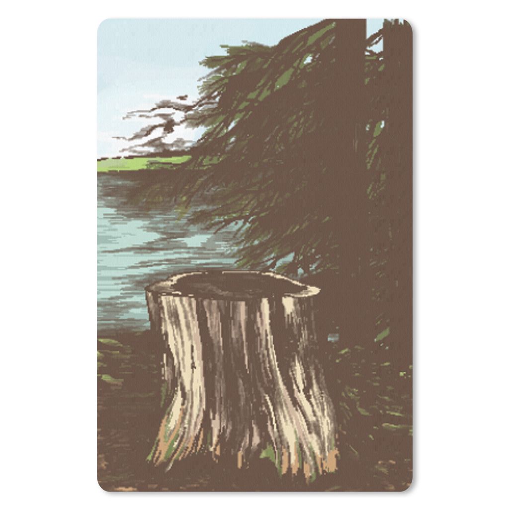 MuchoWow Mauspad Mousepad Baum - Meer - Illustration 18x27 cm - Mousepads - Maus Mat - Pad - Mausunterlage