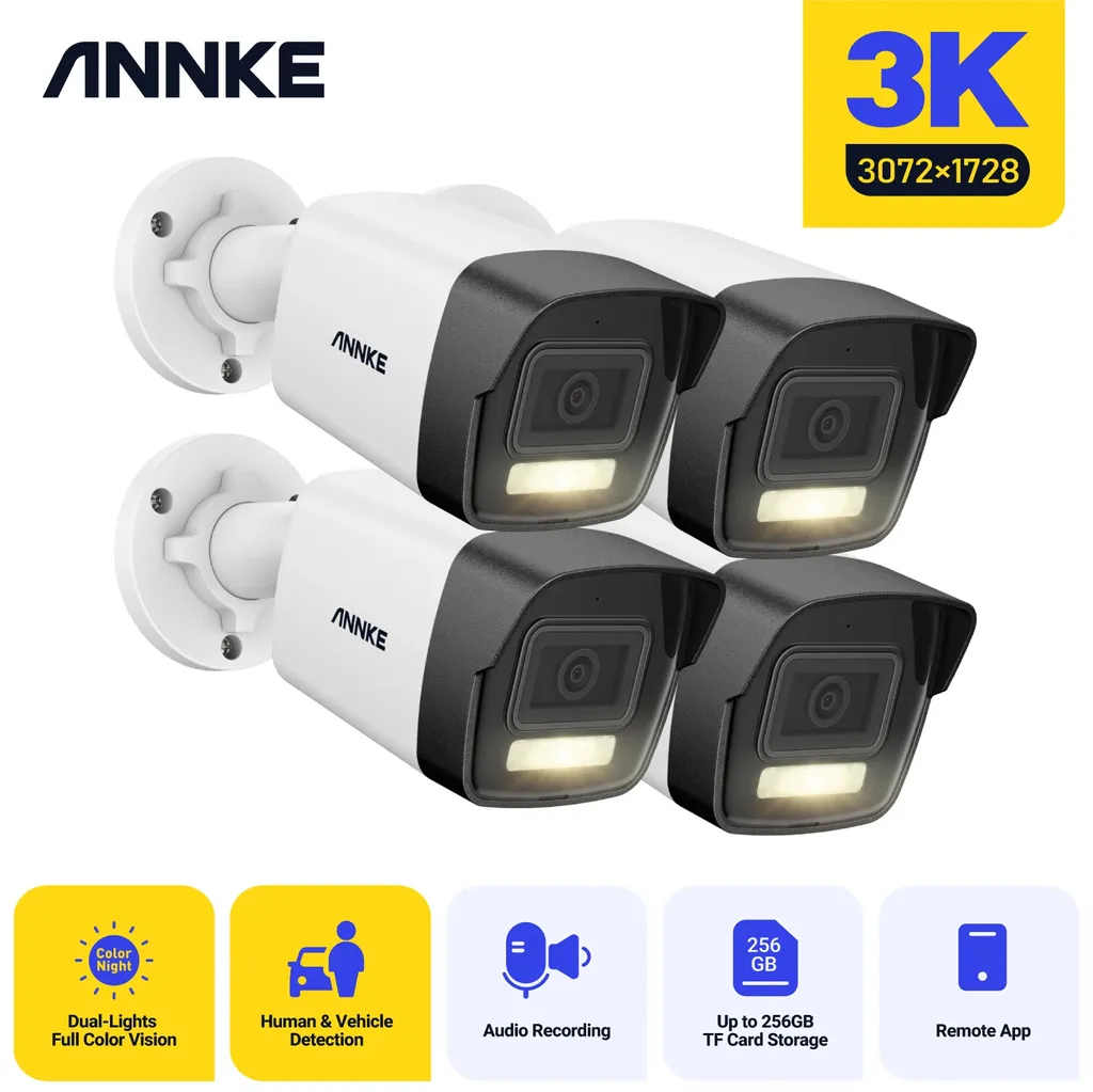 Caméra de surveillance extérieure 4K 8MP avec détection de mouvement