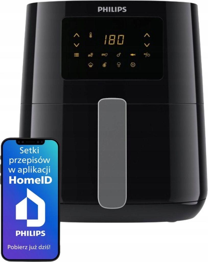 Philips Ovi Hd 9252/70 Airfryer: Schnelle Fettfreie Luftfritteuse Schwarz