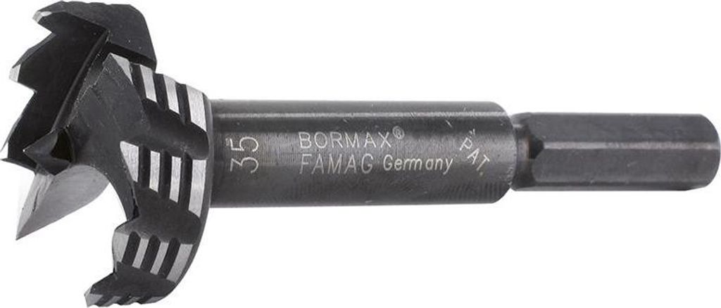 Famag Forstnerbohrer Bormax Durchmesser 38 / Länge 90mm mit Zentrierspitze 2 Hauptschneiden - 1622038
