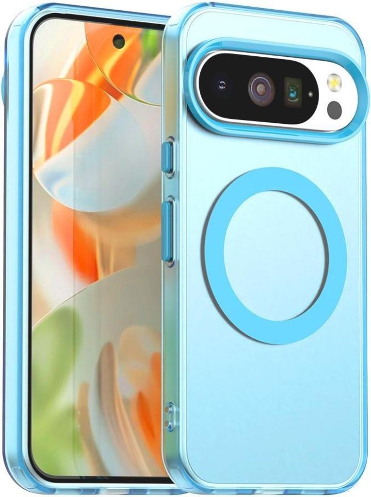 MagSafe Hülle für Google Pixel 10 / 10 Pro - Phonesta HardFrost Semi-Transparent Back Cover - Matt Blau