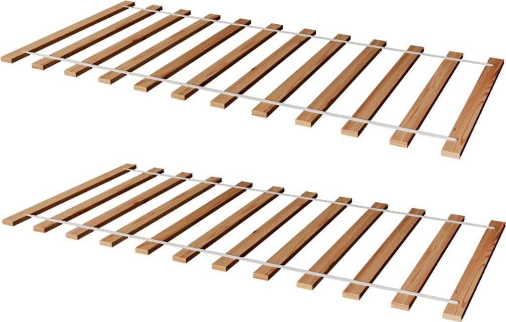 2ER SET Rollrost Lattenrost Rolllattenrost 100 x 200 cm Massivholz
