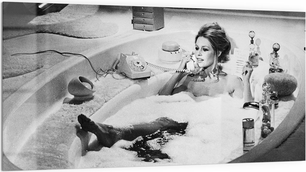 DEQORI Küchenrückwand Glas 100x50 cm 'Bad der Eleganz' Spritzschutz Bad Rückwand Küche