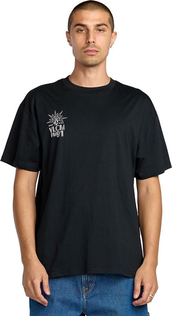 Volcom Tune In Kurzarm-t-shirt Schwarz L Mann Schwarz L