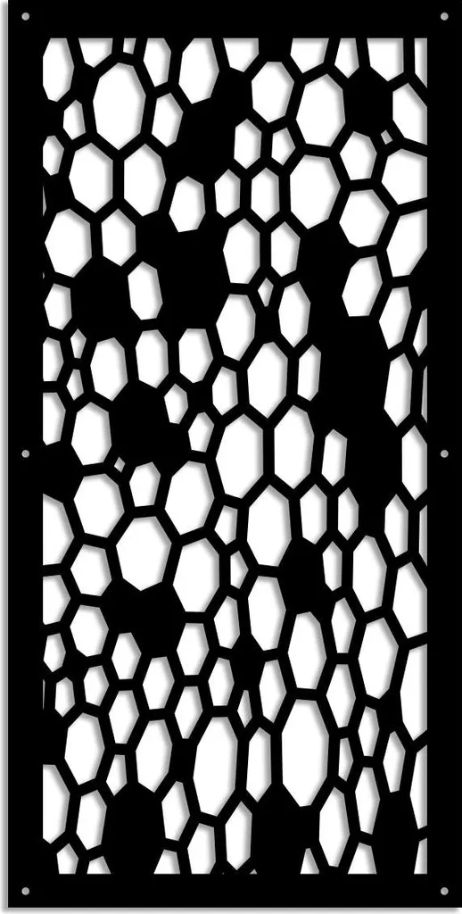 ALVEARE Pannello PVC Traforato Nero 47x94cm | Divisorio Moderno e Parasole
