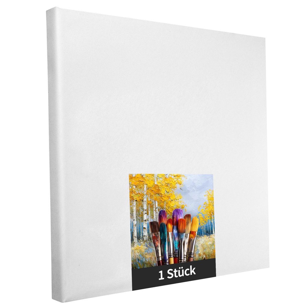 Keilrahmen - 1 Stück - 30 x 30 cm - weiße Künstlerleinwand Produktbild 
