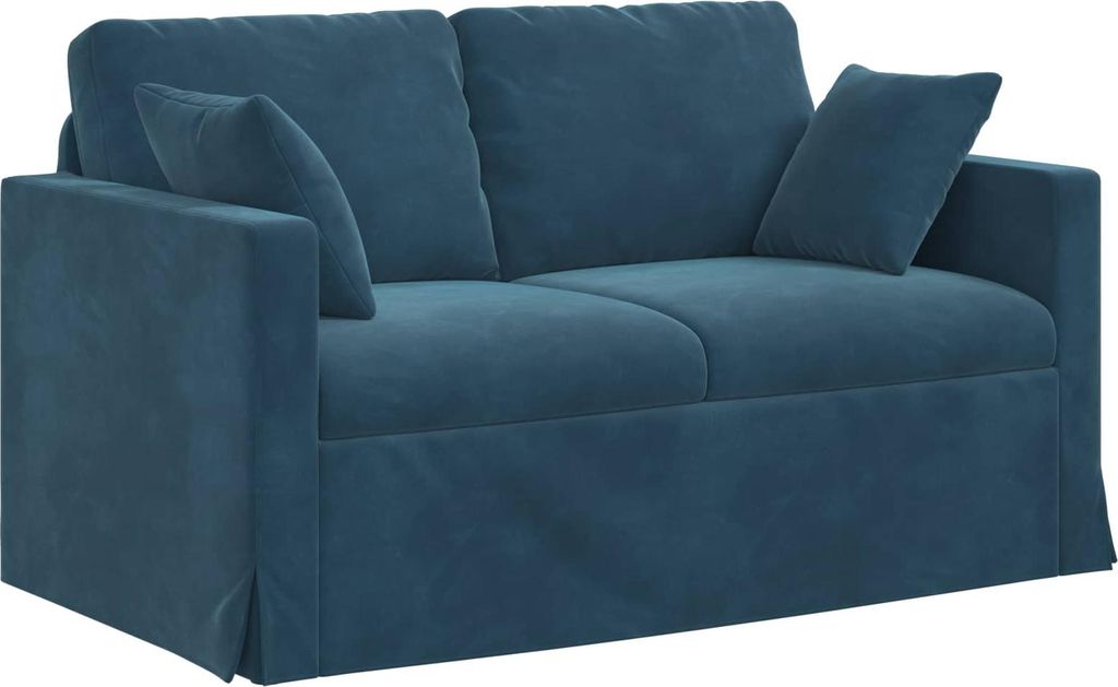 Sofa Blau 138 x 78 x 80 cm Samt