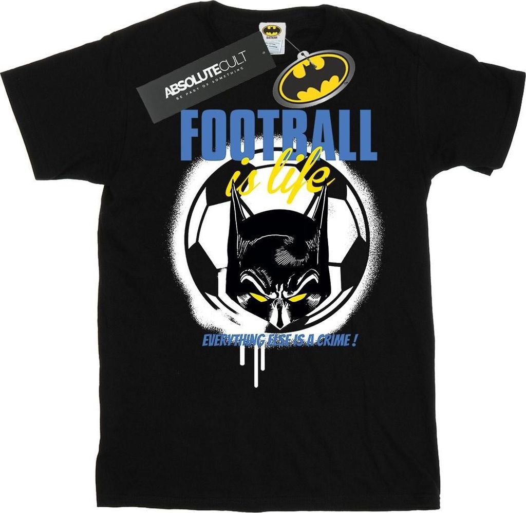 DC Comics - "Football Is Life" T-Shirt für Herren BI13951 (XXL) (Schwarz)