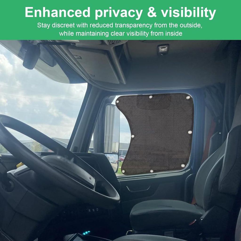 2 Stück LKW-Seitenfenster-Sonnenschutz, Halb-LKW-Wärme- und UV-Blocker-Sonnenschutz, 23,6 x 21,7 Zoll, einfach zu installieren