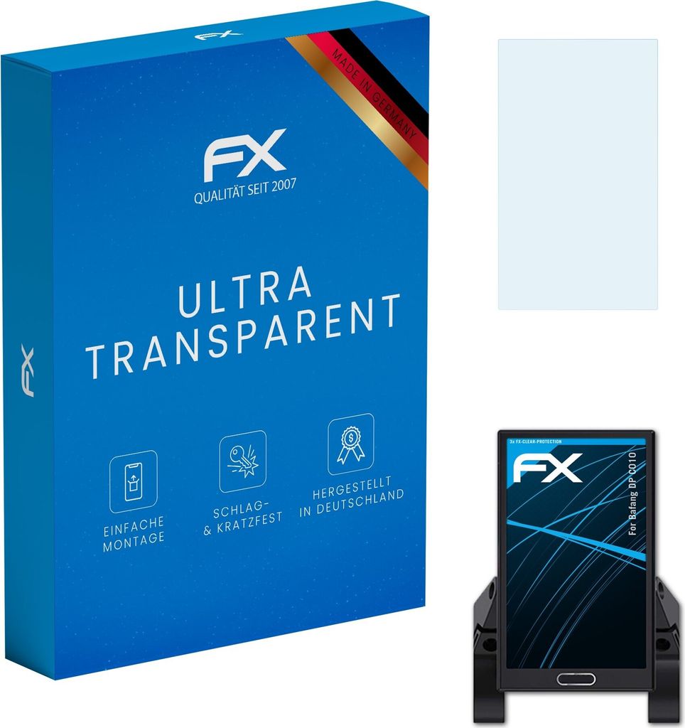 atFoliX FX-Clear 3x Schutzfolie kompatibel mit Bafang DP C010 Displayschutzfolie
