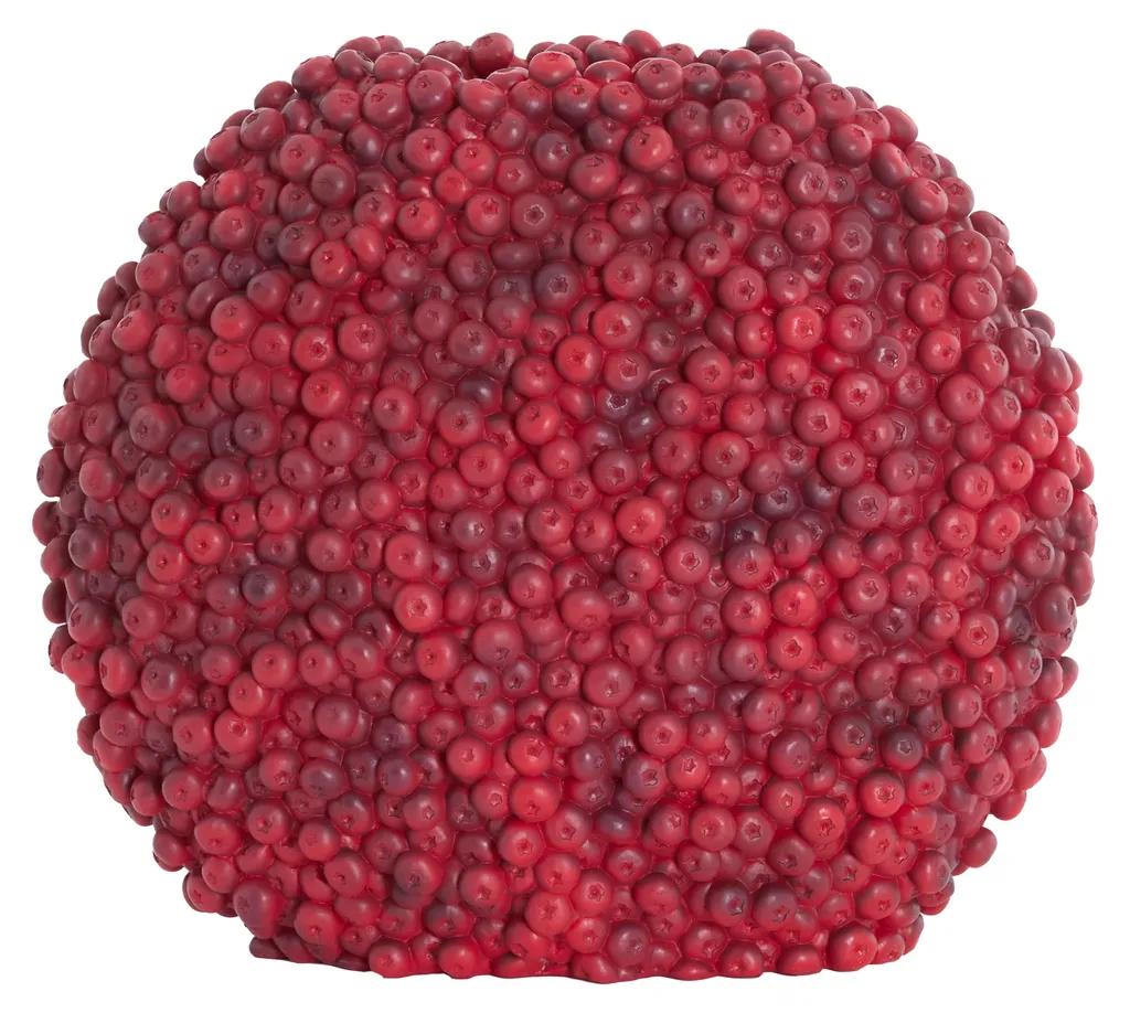 Vase BERRIES bordeaux en plastique 44x19x37 cm pour fleurs séchées