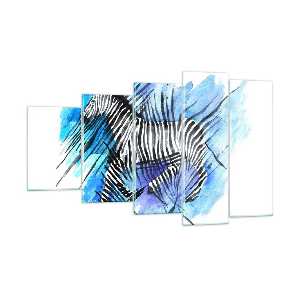 Bilder auf glas - Zebra Streifen Tierwelt Pelz - 100x60cm - Glasbilder - Wandbilder - Kunstdruck - zum Aufhängen bereit - Wanddekoration aus Glas ...