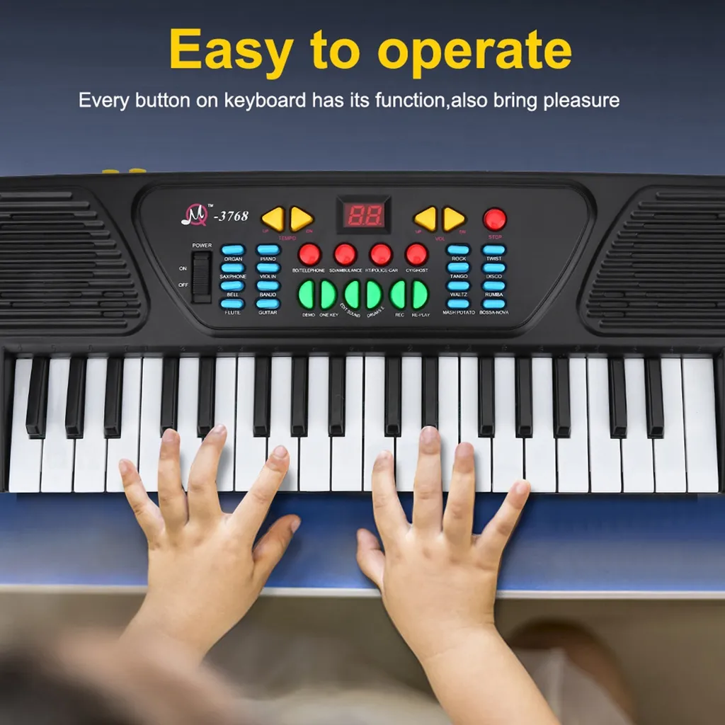 Fockety Clavier de Piano pour Enfants, Clavier électronique Portabl