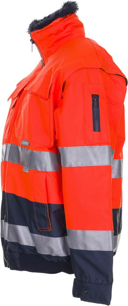 Planam Warnschutz Comfortjacke 2046 Gr. 5XL orange/marine Produktbild 