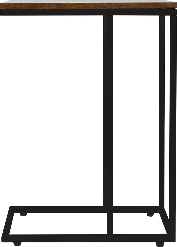 ML-Design Beistelltisch in C-Form, Schwarz-Braun, Produktbild 2