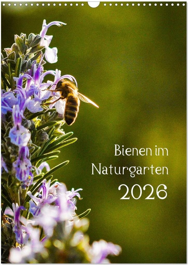 Bienen im Naturgarten (Wandkalender 2026 DIN A3 hoch), CALVENDO Monatskalender