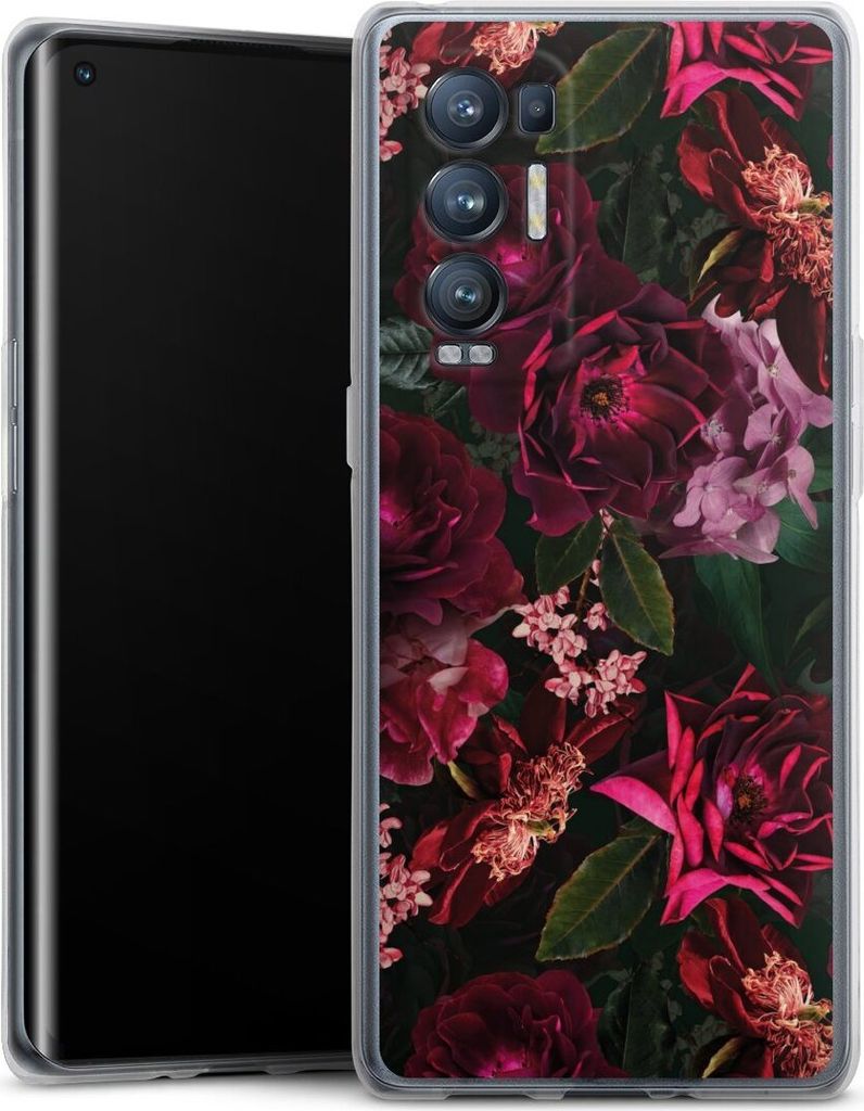 DeinDesign Handyhülle für Oppo Find X3 Neo Silikon Hülle Case Smartphone Schutzhülle Blumen Blüte Rose