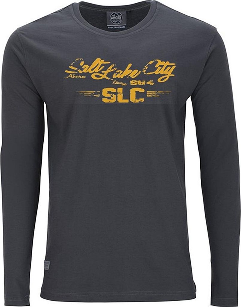 Übergrößen Longshirt SLC orange AHORN SPORTSWEAR Iron Grey Produktbild 