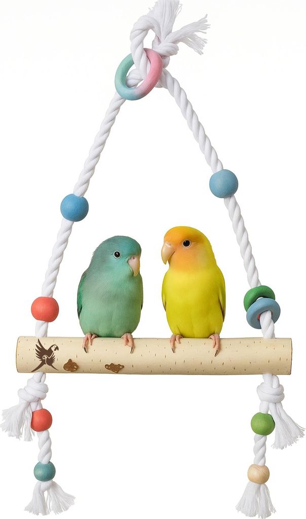 Parrot Planet Naturally - Birkenschaukel für mittelgroße Papageien