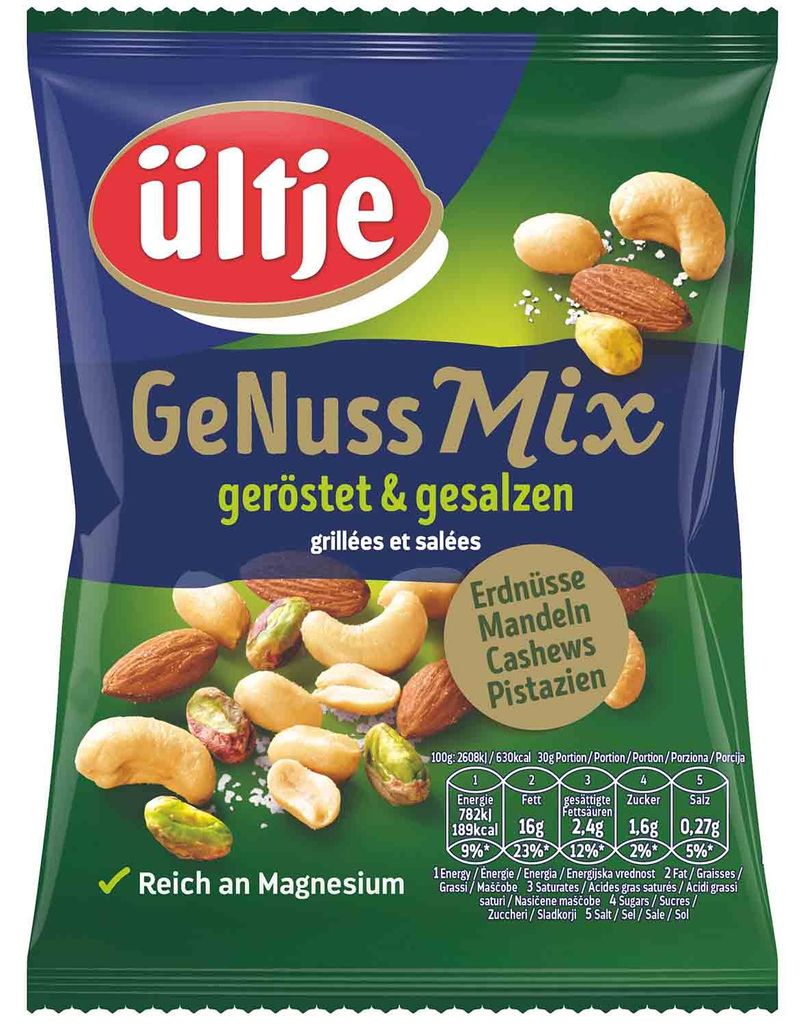 ültje GeNuss Mix tostato e salato di 4 tipi diversi di noci Immagine del prodotto 