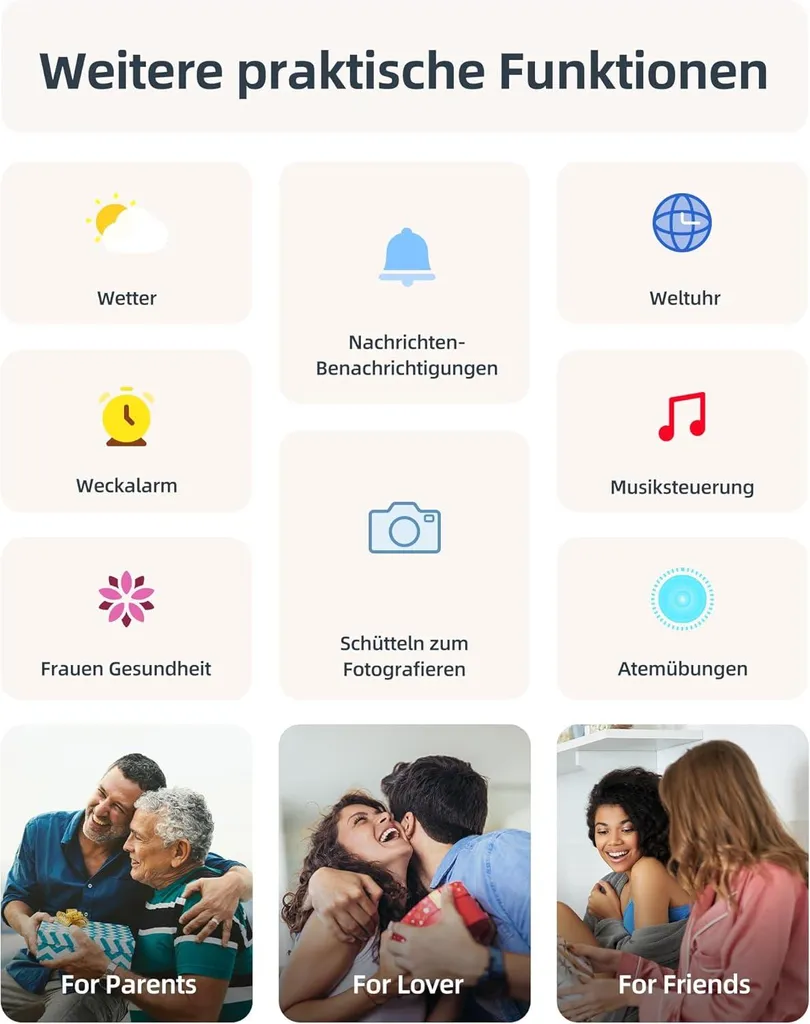 Smartwatch da donna, orologio da nuoto impermeabile 5ATM con funzione telefono, orologio fitness da donna con 100+ modalità sportive, frequenza cardiaca, monitoraggio del sonno, SpO2 - 3