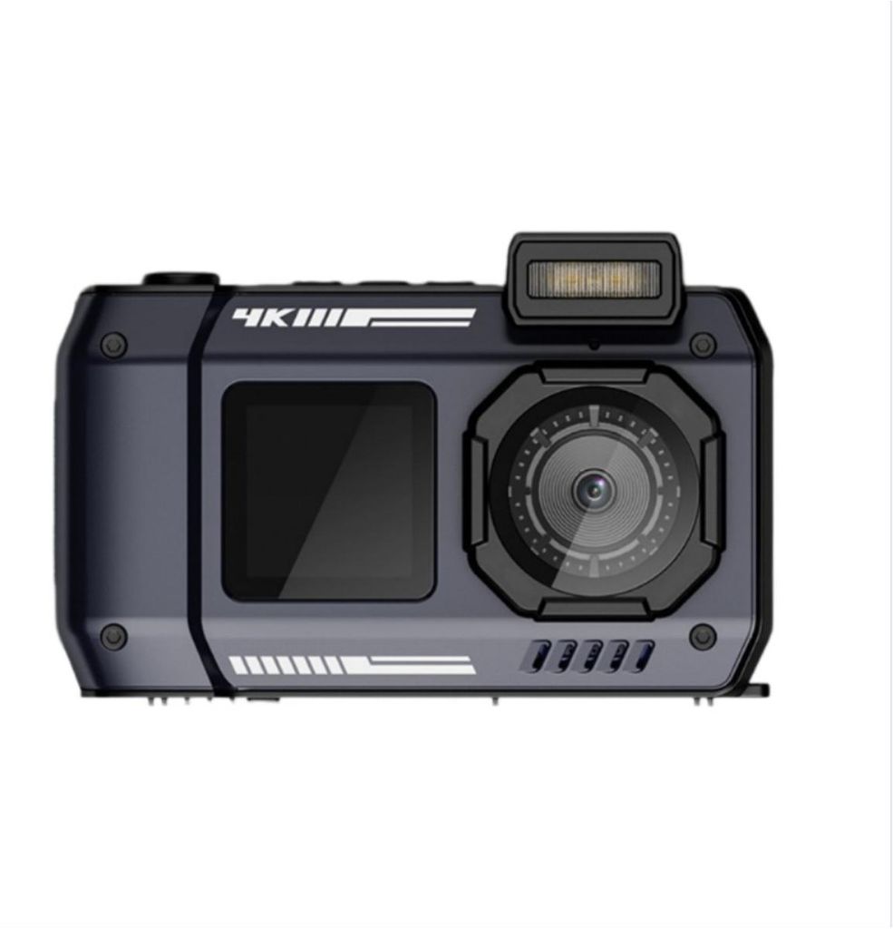 INF 4K Unterwasserkamera Plastik 9.5cmx3.4cmx6.5cm 18x Zoom Schnorcheln Schwarz