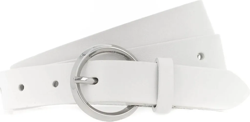 Cintura Bianca Vanzetti 25mm Pelle W75 - Cintura Donna Elegante